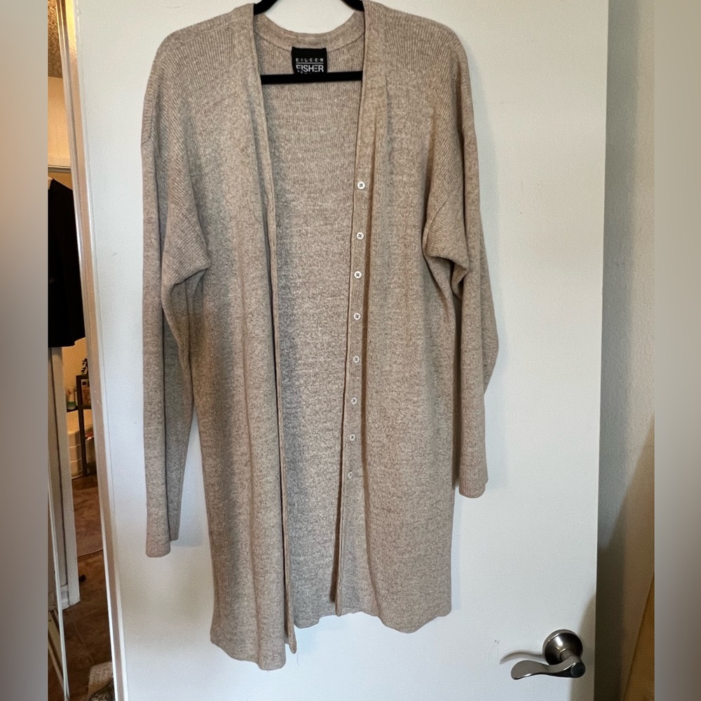 Oatmeal color cardigan sweater